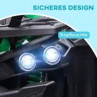HOMCOM Elektrisch Kinderquad met Licht & Muziekaansluiting, 3-8 km/u, Voor 3-5 Jaar, Groen(m-6)