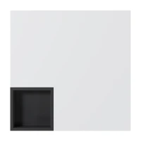 Glossy Lift Top Coffee Table with Removable Storage Box and LED Light Effect, 72x72x30 cm, White(m-11)