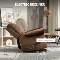HOMCOM Fotoliu Electric Reglabil până la 135°, 8 Puncte de Masaj și Telecomandă, 88x99x106 cm, Maro(m-5)