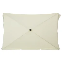 Outsunny Chapéu de Sol Retangular de Jardim 198x130x240cm Chapéu de Sol de Alumínio com Função de Inclinação para Terraço Pátio Exterior Creme(m-8)