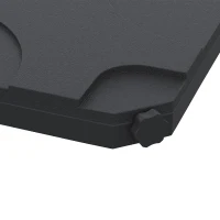 Outsunny Base para Chapéu de Sol de 4 Peças Suporte para Chapéu de Sol para Jardim Pátio Exterior 50x50x7,5cm Preto(m-7)