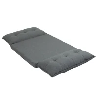 HOMCOM Diepe Relaxstoel, 13 Standen, Linnenlook, Metalen Structuur, 100 x 71 x 54 cm, Grijs(m-10)