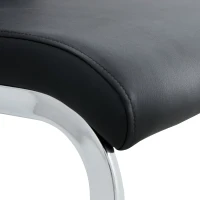 Set aus 2 modernen und ergonomischen Esszimmerstühlen mit hoher Rückenlehne aus Kunstleder und Stoff in Leinenoptik, Schwarz(m-10)