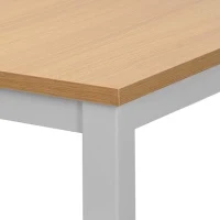 Bureau Informatique Moderne pour Bureau et Gaming, Structure en Acier Chromé et Pieds Réglables, Couleur Naturelle(m-6)