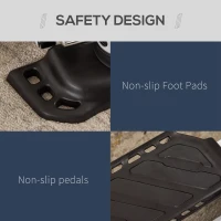 HOMCOM Portable Mini Stepper with LCD Display for Home Gym Office Exercise Workout, Black(m-7)