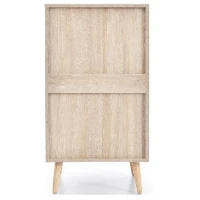 Cassettiera in rattan con 3 cassetti, per Camera da letto, 79,5x48,6x48,5 cm, Colore Naturale(m-10)