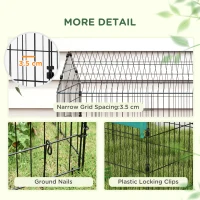 PawHut Wybieg dla małych zwierząt z dachem, 4 drzwiami, odporny na warunki pogodowe, Stal/Poliester, 220x85x103cm, Zielony/Czarny(m-7)