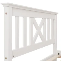 Lit simple, design minimaliste, charge maximale 120 kg, sans matelas, 90x200 cm, Blanc(m-7)