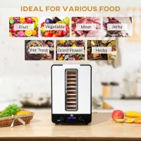 HOMCOM 11-Tray Food Dehydrator, 40-70℃ Temperature and Timer(m-4)