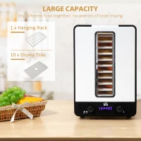 HOMCOM 11-Tray Food Dehydrator, 40-70℃ Temperature and Timer(m-5)