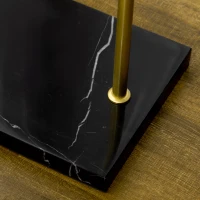 HOMCOM Wieszak stojący, Wieszak na ubrania, Metal, Marmurowa baza, 35x25x170 cm, Złoto/Czarny(m-9)