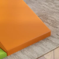 HOMCOM 4-piece Soft Play Set, Climb and Crawl Foam, Toddler Stairs and Ramp, Orange(m-8)