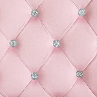Vinsetto Cadeira de Escritório Estofada em Veludo Cadeira Giratória com Altura Ajustável e Decorações de Cristal 59,5x60,5x103 cm Rosa(m-8)