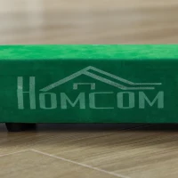 HOMCOM Opvouwbare Evenwichtsbalk, Antislip, Suèdebekleding, Robuust Hout, 210 x 10 x 6,5 cm, Groente(m-9)
