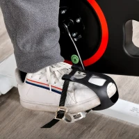 HOMCOM Ergometr, regulowany opór, do 120kg, Stal, D103xS53xW100-114cm, Biały/Czarny(m-9)