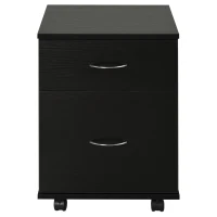 HOMCOM Comoda pe Rotite pentru Birouin Lemn, 41x39x58cm, Negru(m-13)