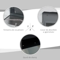 HOMCOM Cutie Postala de Perete cu 2 Chei, Gri Antracit(m-5)