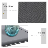 Outsunny Set 2 sezlonguri si masuta, 59x169x66 cm, negru(m-5)