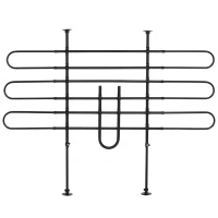 PawHut Grille de séparation voiture pour chien réglable, largeur : 87-135 cm, hauteur : 85-120 cm, barrière de sécurité universelle en acier, pour coffre de voiture pour chien, noir(m-10)