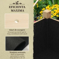 Outsunny Pat De Gradina Din Lemn, Orificii De Scurgere(m-6)