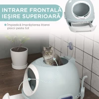 Pawhut Litiera Pisici Acoperita – Tava Detasabila & Lopatica Inclusa(m-5)