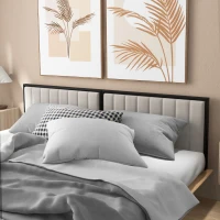 HOMCOM Tablie Tapitata cu Catifea Pentru Dormitor Crem(m-7)