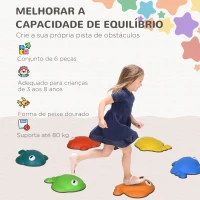 AIYAPLAY Jogo de Equilíbrio com 6 Peças Empilháveis Base Antiderrapante Conjunto de Equilíbrio em Forma de Peixe Dourado Multicor(m-4)