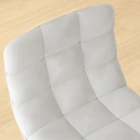 HOMCOM Zestaw Stołków Barowych, Skandynawski Design, Pokrycie z Weluru, Metalowa Rama, Antypoślizgowe Nogi, Jasnoszary(m-8)