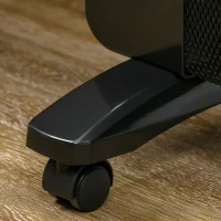 HOMCOM Mica Electric Space Heater, Portable Heater for Home with 2 Heat Settings, Living Room, Study, Garage, Adjustable Temperature 18-30°C, 1000W/2000W, Black(m-9)