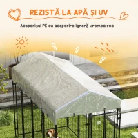 PawHut Cotet Exterior de Caini 239x121x183cm Argintiu(m-5)