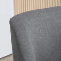 HOMCOM Akzentsessel im skandinavischen Stil, bis 150 kg, Hevea-Holzbeine, Beige, 63x69x79,5 cm(m-9)