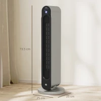 HOMCOM 2kW PTC Ceramic Tower Heater, 10-35°C Temperature Range(m-3)