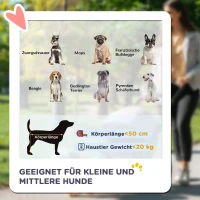 PawHut Hundebuggy Hundewagen bis 20 kg Klappbar 3 Seitentasche 102 cm x 62 cm x 105 cm Grau(m-4)