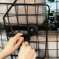 PawHut Verstelbaar Autorek voor Honden, 93-150cm, Opvouwbaar, Eenvoudige Montage, Staal, Zwart(m-8)