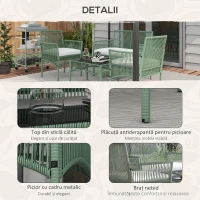 Outsunny Set de Mobilier pentru Curte, Verde inchis(m-6)