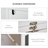 HOMCOM Fold-out Convertible Writing Desk Wall Mount Cabinet with Blackboard and Side Shelf Multi-Function Home Office Workstation, White(m-4)