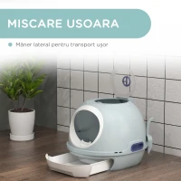 Pawhut Litiera Pisici Acoperita – Tava Detasabila & Lopatica Inclusa(m-6)
