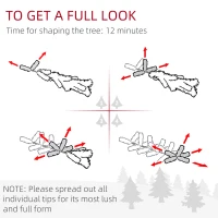 HOMCOM 6ft Bushy Snow-Flocked Artificial Christmas Tree, with LED Lights(m-8)