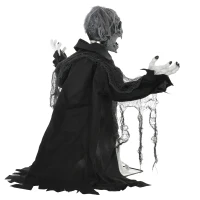 HOMCOM Dekoracja Halloween, Szkielet/Zombi, ruchomy, sensor ruchu, LEDy i dźwięki, 75 cm(m-9)