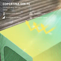 Outsunny Sera De Gradina Cu 2 Usi Rulante Si Fereastra(m-4)