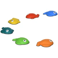 AIYAPLAY Jogo de Equilíbrio com 6 Peças Empilháveis Base Antiderrapante Conjunto de Equilíbrio em Forma de Peixe Dourado Multicor(m-11)