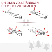 HOMCOM 1,8 m Kunstmatige Kerstslinger met 160 Tips Groen(m-6)