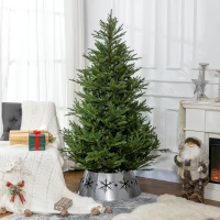 HOMCOM 5ft Bushy and Bare Artificial Christmas Tree - Green(m-10)
