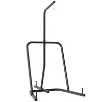 SPORTNOW Suporte Saco de Boxe com Estrutura de Aço Carga 60 kg para Bolas de Velocidade Treino em Ginásio Casa 160x115x208 cm Preto