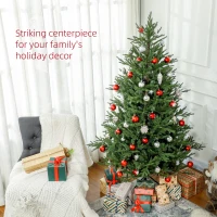 HOMCOM 5ft Bushy and Bare Artificial Christmas Tree - Green(m-4)