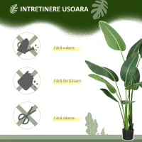 HOMCOM Palmierul Calatorilor Artificial Cu Ghiveci, 5m(m-6)