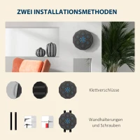 SPORTNOW Bokstrainer met Muziekfunctie, Bluetooth, Oplichtende Punten, Wandmontage, Kunstleer, Zwart(m-5)