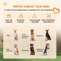 PawHut Cotet Exterior de Caini 239x121x183cm Argintiu(m-4)