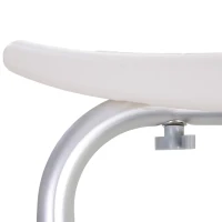 HOMCOM Taburete de Ducha Silla Baño Ortopedica 8 Posiciones Altura Regulable con Tapones de Goma Antideslizantes(m-9)