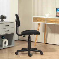 HOMCOM Small Armless Office Chair - Black(m-7)